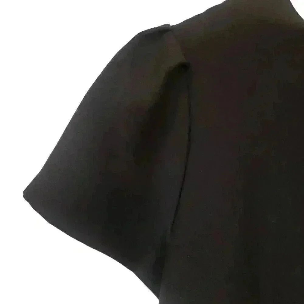 Banana Republic Women's Black Polyester Pleated Sleeve Sheath Dress - Picture 5 of 12